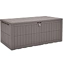 YITAHOME 200 Gallon Large Outdoor Storage Box XL Resin Deck Box with Lock