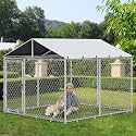 YITAHOME Outdoor Dog Enclosure with Metal Dog Gate