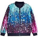 YIYI Sequin Jackets for Girls Kids Boys Glitter Sparkle Bomber Varsity Birthday Party Shiny Outwear Clothes