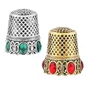 Yizzvb Sewing Thimbles Metal Finger Protector Quilting Craft Accessories