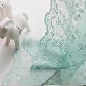 YJ YANJUN Vintage Lace Curtains 63 Inch Length-Victorian Floral Aqua Sheer Curtain Panels for Nursery Girls Kids Bedroom Seafoam Coastal Beach Room Decor 52 x 63 inch 2 Panels, Retro Mint Green