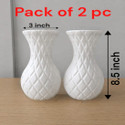 YKI White Vases4x8.52 pc Plastic Vase