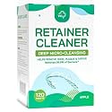 YKL Retainer Cleaner &amp; Denture Cleaning Tablets for Mouth Guard Cleaner, Fresh Apple Flavor (120 Count）