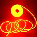 YM E-Bright Orange Led Neon Strip Lights Without Power Supply, 5M 16.4Ft 600SMD Silicone Rope Lamp for Signboard Bar Home Building Indoor Outdoor Decoration Waterproof Flexible DC12V