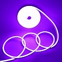 YM E-Bright Purple Led Neon Strip Light Without Power Supply, 5M 16.4Ft 600SMD Silicone Rope Lamp for Signboard Bar Home Building Indoor Outdoor Decoration Waterproof Flexible DC12V