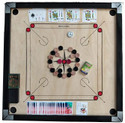 YMD Matte large Carrom Board with 52 Card ,Wooden Coins Striker (32 x 32 Inch) 80 cm Carrom Board