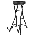 Ymiko Foldable Guitar Stool with Padded Cushion Height Musician Chair for Practice Performance Portable Stand Design