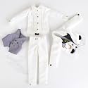 YMY 23 YMY25 OB22 OB24 Doll Clothes Suit Uniform Set Shirt Dress Pants Doll Body Clothes Blythe（White）