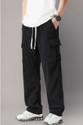 ynam Loose Fit Men Black Trousers