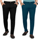 ynam Relaxed Men Black Light Blue Trousers