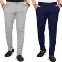 ynam Relaxed Men Grey Blue Trousers
