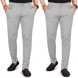 ynam Relaxed Men Grey Grey Trousers