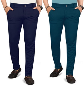 ynam Relaxed Men Light Blue Blue Trousers