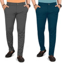 ynam Relaxed Men Light Blue Grey Trousers