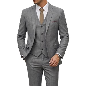 YND Mens 3 Piece Suit with Tie