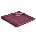 YnM Exclusive Cooling Duvet Cover for Weighted Blankets with 16 Strings (Rose Purple, 48"x72")