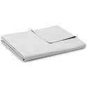 YnM Exclusive Cotton Duvet Cover for Weighted Blankets with 16 Strings (Light Grey, 60"x80")