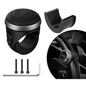 yobbo universal car steering wheel spinner knob 360 rotation power handle driving helper booster auxiliary aid control strengthener fit for all vehicles cars truck tractor original 3r-2251 3r-2251