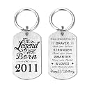Yobent Birthday Gifts for Men Women Him, Happy Birthday Personalized Keychain, Men Gifts for Bday Unique