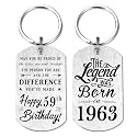 Yobent Birthday Gifts for Men Women Him, Happy Birthday Personalized Keychain, Men Gifts for Bday Unique