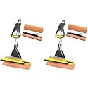 Yocada Sponge Mop Home Commercial Use Tile Floor Bathroom Garage Cleaning Total 2 Sponge Heads NOT 3 Telescopic Handle Squeegee from 42.5 to 52 Inches Easily Dry Wringing only 2 Heads (Pack of 2)