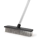 Yocada Stainless Steel Wire Scrub Brush with 65" Long Handle Heavy Duty