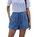 YOCUR Womens Casual Shorts,Lightweight Trendy Comfy Cute Drawstring Shorts
