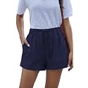 YOCUR Womens Casual Shorts,Lightweight Trendy Comfy Cute Drawstring Shorts