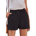 YOCUR Womens Casual Shorts,Lightweight Trendy Comfy Cute Drawstring Shorts