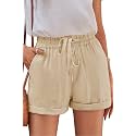YOCUR Womens Casual Shorts,Lightweight Trendy Comfy Cute Drawstring Shorts