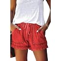 YOCUR Womens Casual Shorts,Lightweight Trendy Comfy Cute Drawstring Shorts