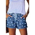 YOCUR Womens Casual Shorts,Lightweight Trendy Comfy Cute Drawstring Shorts
