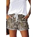 YOCUR Womens Casual Shorts,Lightweight Trendy Comfy Cute Drawstring Shorts