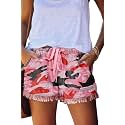 YOCUR Womens Casual Shorts,Lightweight Trendy Comfy Cute Drawstring Shorts