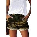 YOCUR Womens Casual Shorts,Lightweight Trendy Comfy Cute Drawstring Shorts
