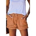 YOCUR Womens Casual Shorts,Lightweight Trendy Comfy Cute Drawstring Shorts