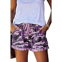 YOCUR Womens Casual Shorts,Lightweight Trendy Comfy Cute Drawstring Shorts