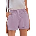YOCUR Womens Casual Shorts,Lightweight Trendy Comfy Cute Drawstring Shorts