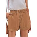 YOCUR Womens Casual Shorts,Lightweight Trendy Comfy Cute Drawstring Shorts
