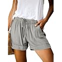 YOCUR Womens Casual Shorts,Lightweight Trendy Comfy Cute Drawstring Shorts