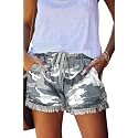YOCUR Womens Casual Shorts,Lightweight Trendy Comfy Cute Drawstring Shorts