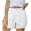YOCUR Womens Casual Shorts,Lightweight Trendy Comfy Cute Drawstring Shorts