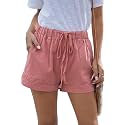 YOCUR Womens Casual Shorts,Lightweight Trendy Comfy Cute Drawstring Shorts