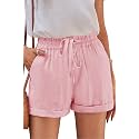 YOCUR Womens Casual Shorts,Lightweight Trendy Comfy Cute Drawstring Shorts