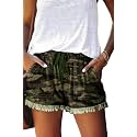 YOCUR Womens Casual Shorts,Lightweight Trendy Comfy Cute Drawstring Shorts