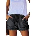 YOCUR Womens Casual Shorts,Lightweight Trendy Comfy Cute Drawstring Shorts