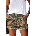 YOCUR Womens Casual Shorts,Lightweight Trendy Comfy Cute Drawstring Shorts