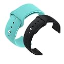 YODI Casual Watch Strap Classic Accessories Belt Band For Noise Colorfit Pulse Grand Smartwatch Soft Silicon Straps Combo Pack (Set Of 2) (LIGHT GREEN-BLACK)