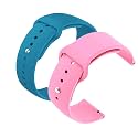 YODI Casual Watch Strap Classic Accessories Belt Band For Noise Colorfit Pulse Grand Smartwatch Soft Silicon Straps Combo Pack (Set Of 2) (MIST BLUE-PINK)