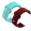 YODI Casual Watch Strap Classic Accessories Belt Band For Noise Colorfit Pulse Grand Smartwatch Soft Silicon Straps Combo Pack (Set Of 2) (LIGHT GREEN-WINRED)
